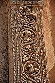 Bagan Myanmar. original stucco of the walls of Thambula Temple. 